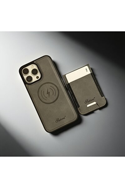 HYPERSOFT Iphone 16 (6.1 inç) Uyumlu Stant Olabilen Cüzdanlı Deri Magsafe Kılıf