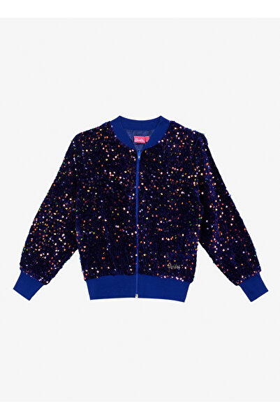 Barbie Lacivert Kız Çocuk Payetli Sweatmont BRB4WG-SWT6205