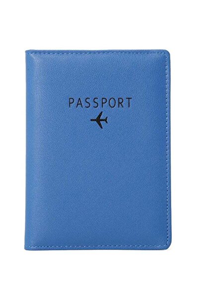 fun zone Generic Square Shape Solid Passport Holder Blue