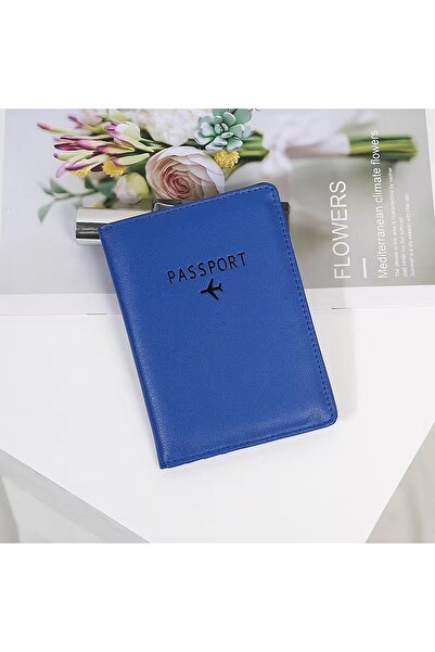 fun zone Generic Square Shape Solid Passport Holder Blue