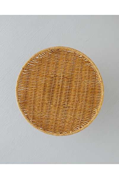 English Home Wicker Plastic Rattan Cake Stand 30 cm Light Brown