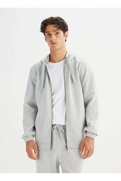 Lee Ανδρικό φούτερ με κουκούλα γκρι μελανζέ L252031036 Φούτερ γκρι μελανζέ