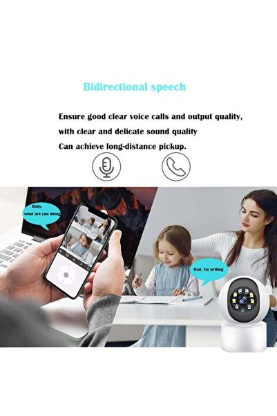 COOYA Wireless WiFi Camera Security Camera 360° Panoramic Full HD 3 Mega HD Pixel, 64G Memory, Home Camera