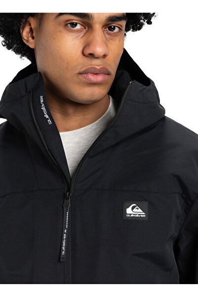 Quiksilver EQYJK04202-OVERCAST 3K WARM JACKET Siyah Düz Erkek Mont