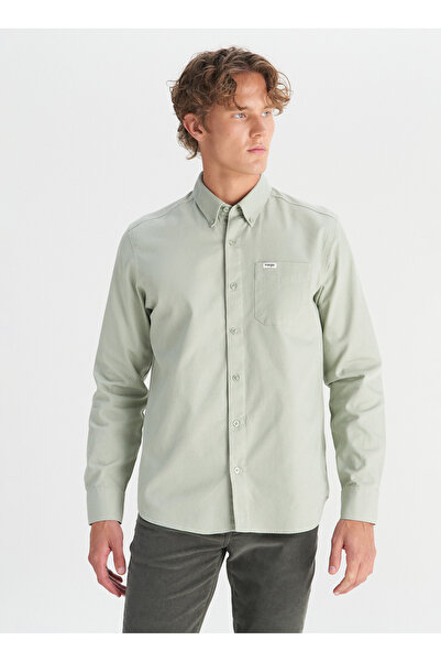 WRANGLER Regular Fit Mint Erkek Gömlek MW241464303 Mint Yeşili Gömlek