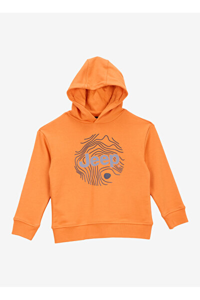 Jeep Baskılı Erkek Çocuk Turuncu Sweatshırt J5WB-SWT7728