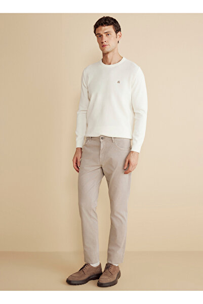 BROOKS BROTHERS Normal Bel Düz Paça Standart Vizon Erkek Pantolon BBFW25MPT013