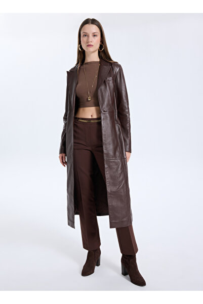 Guess Yüksek Bel Slim Fit Beyaz Kadın Pantolon Sunny Kadın Slim Fit Pantolon