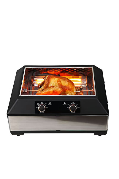 ETG American Premium Electric BBQ Grill: Compact Rotisserie Oven, Juicy Foods...