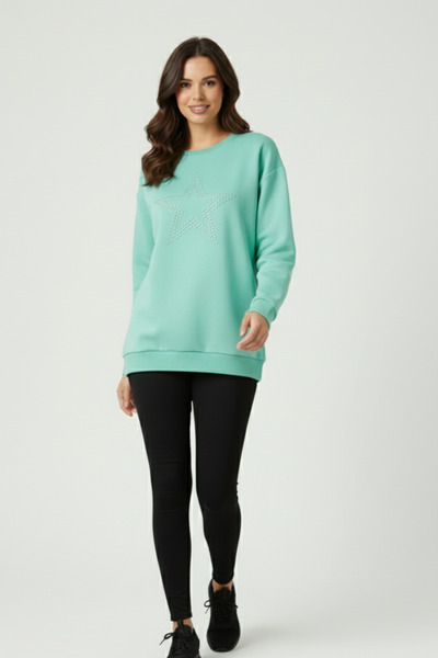 UNCİA OUTDOORS Ženska majica Big Star Štampano Oversize kroj ležerna dukseric...