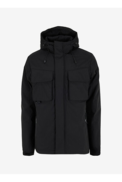 Discovery Expedition D5WM-MNT3729 Siyah Düz Erkek Mont