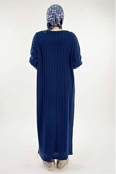 TRENDTESETTÜR Women's Navy Blue Knitwear Cardigan t 70281