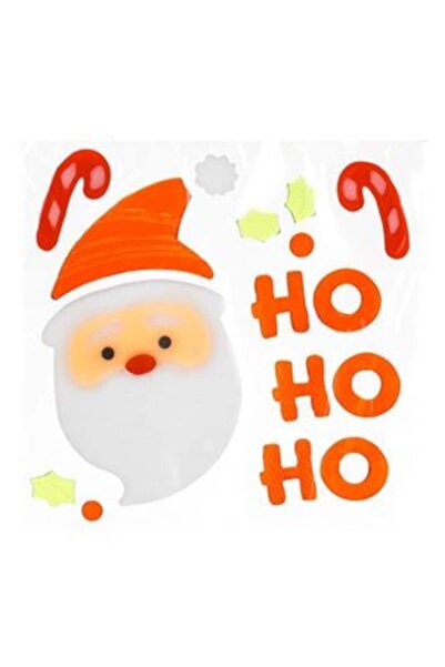 SHOPIENS Autocolante gel Moș Crăciun Ho Ho Ho Cristal pentru fereastră