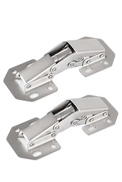 Generic 2pcs Hidden Cabinet Hinges, Surface Mount, For Kitchen Cabinets, Frameless, With Screws