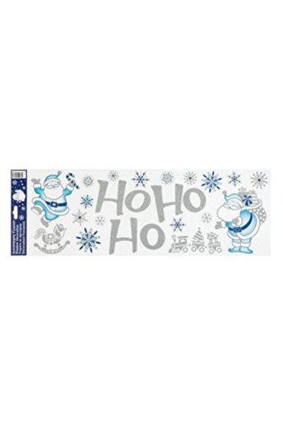 SHOPIENS Autocolante decorative de Crăciun - Moș Crăciun HoHoHo, fulgi de zăp...