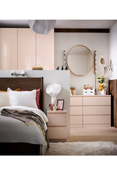 IKEA Chest of 2 drawers, light orange/high-gloss, 40x55 cm