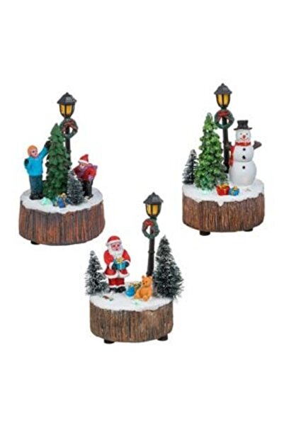 SHOPIENS Scenă de Crăciun - Colțuri de sat cu lumină LED Ø8 x 13 cm