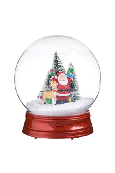 SHOPIENS Glob de zăpadă de Crăciun cu Moș Crăciun, reni și copaci, muzică, LE...