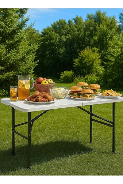AGD Folding Dining Table, for Indoor and Outdoor Use, Camping, Picnics, and Garden, 120x60x73cm
