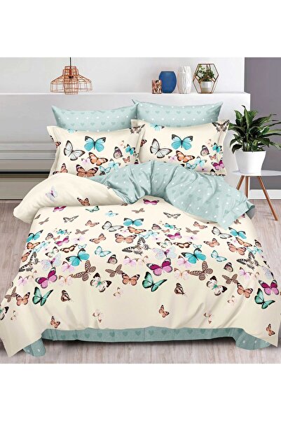 Casa de Vis Double bed linen set, satin cotton, 180 x 200 cm, 6 pieces, with elastic, Online, T-92