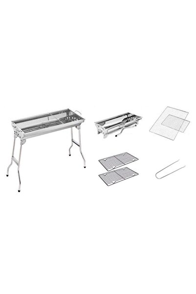 Arabest مجموعة شواية فحم قابلة للطي من الفولاذ المقاوم للصدأ للطهي في الهواء ...