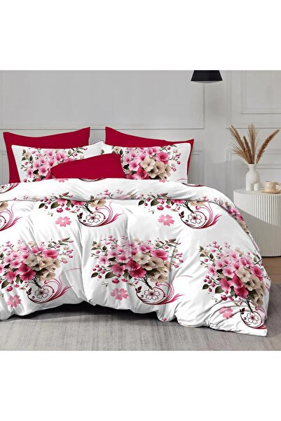 NufJoy ELVO double bed linen, 4 pieces, flat sheet 230x250, duvet cover 200x230, 2 feather pillows 50x70