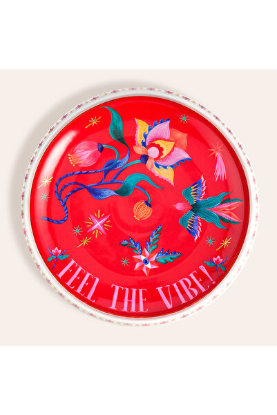 Zsa Zsa Zsu Shekou Porselen Dekoratif Tepsi 26x26x3 Cm Renkli