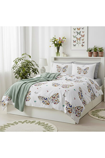 NufJoy ELVO double bed linen, 4 pieces, flat sheet 230x250, duvet cover 200x230, 2 feather pillows 50x70
