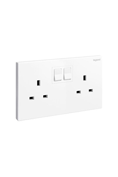 Legrand 13A 2G Switch Socket Galion White 282433 –