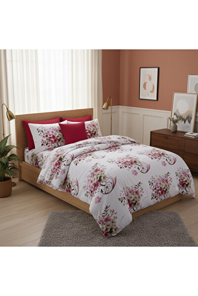 NufJoy ELVO double bed linen, 4 pieces, flat sheet 230x250, duvet cover 200x230, 2 feather pillows 50x70