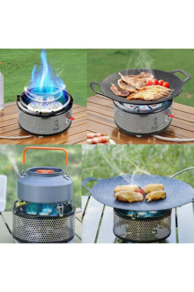 TAKU Murano Portable Camping Gas Stove 6 Burner TC-DF-8 | 2 Adapters Included to Fit Various Gas Bottles