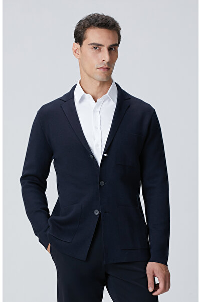 Network Lacivert Triko Ceket