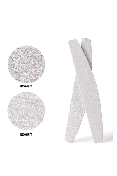 Master Lashes 100/180 Çift Taraflı Kağıt Törpü Profesyonel Törpü Kalıcı Oje Protez Tırnak (1 Adet)