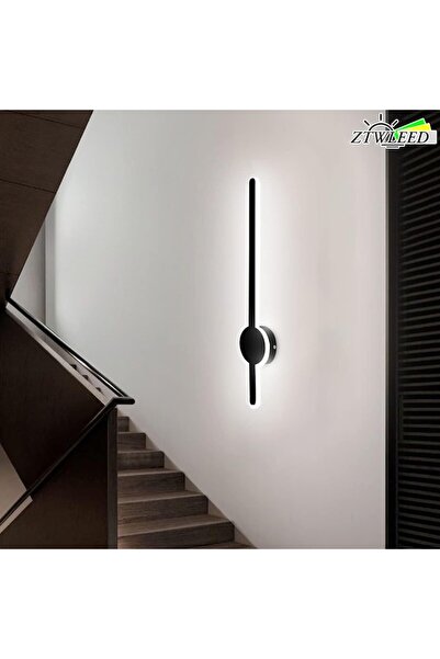 ZTWLEED LED wall lamp 11W, 3000K-4000K-6000K, black, 40x10cm, modern design, for bedroom, living room, b