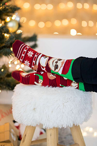 Pirin Hill Arty Socks Cotton Christmas Socks with Red Sloth