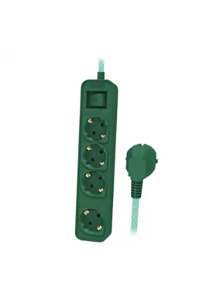 Philips Extension cord, 1.5m, 4 sockets, on/off switch, fir green, Phillips, PH-CHP2147G