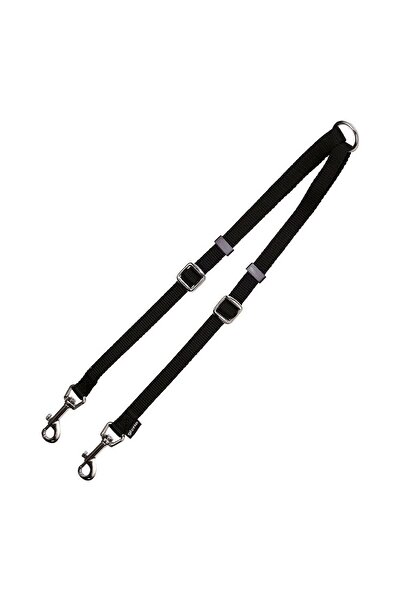 Gloria Cuplaj pentru lesă pentru 2 câini Negru (1,6 x 35-56 cm) (1,6 x 35-56 cm)