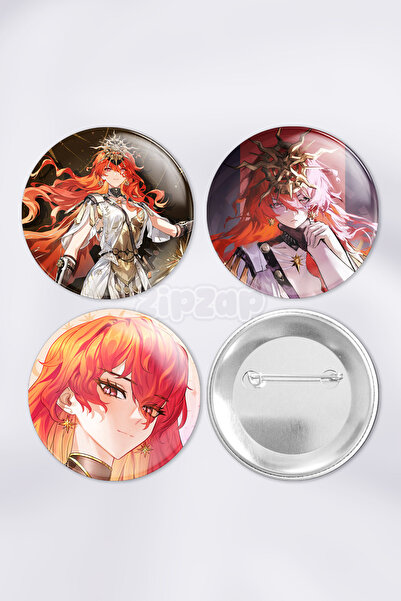 ZipZap مجموعة شارات زينة لحقيبة جاشا من أوغستا ووثيرينج ويفز مع دبابيس (3 قطع)