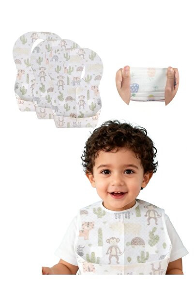 Generic مجموعة من 20 مريلة طعام للأطفال للاستخدام مرة واحدة