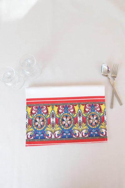 DEKOMOD Decorative Kitchen Cotton Oven Towel Special Patterned Ethnic Model 35X50 cm Washable