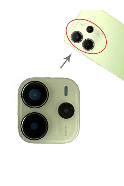 Fodos Xiaomi Compatible Redmi Note 14 4g Camera Lens Glass with Frame Full Gr...