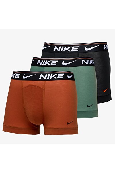 Nike Dri Fit Ultra Comfort 3 Pack Micro 3-пакет коротких боксерів чорного, цегляно-зеленого кольору