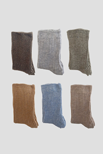 Defne Baby 5+1 Pair Premium Cotton Ribbed Patterned Baby Socks Set – Donut Collection