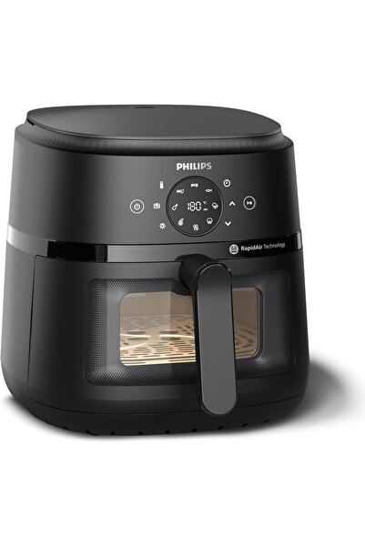 Philips Airfryer 2000 Series - 6.2L, 1700W, Rapid Air, Digital Touch, See-through Window, Black - NA