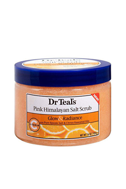 Dr Teals مقشر ملح الهيمالايا الوردي من دكتور تيلز، توهج وإشراقة، 454 جم