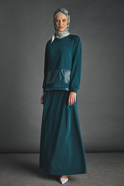 Setrms Deri Detaylı Etekli İkili Takım