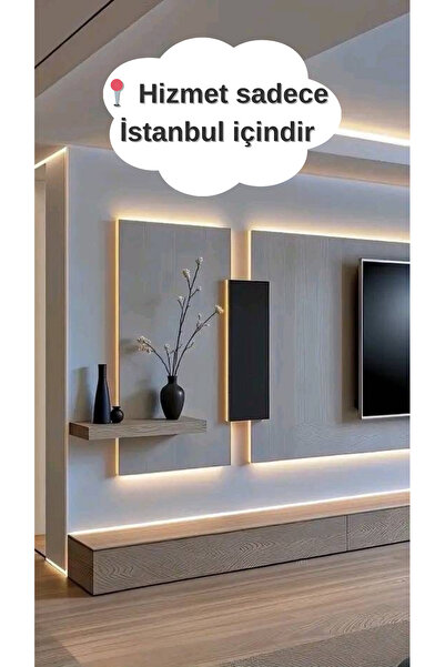 SadeceInterior TV ÜNİTESİ EN EKONOMİK Ölçüye ve Sizden Gelen Tasarıma Göre Öz...