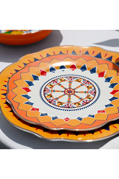 Baci Milano Dolce Vita Multicolored Dessert Plate 21 cm