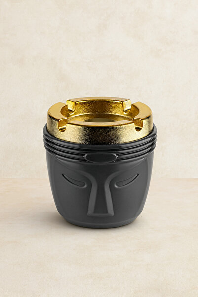 LE PARİS Modern Yüz Desenli, Rüzgar Geçirmez, Şık Kokusuz Küllük