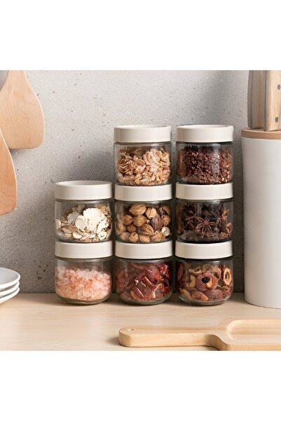 easybox Spice Storage Rack 9-Piece Wall-Mount, Home Kitchen 24 x 21.9 x 31.5 cm, White